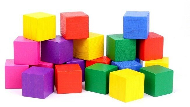 Кубики Цветные 20 элементов