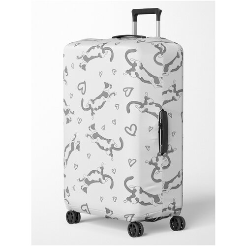 фото Чехол для чемодана , размер m, белый cvt