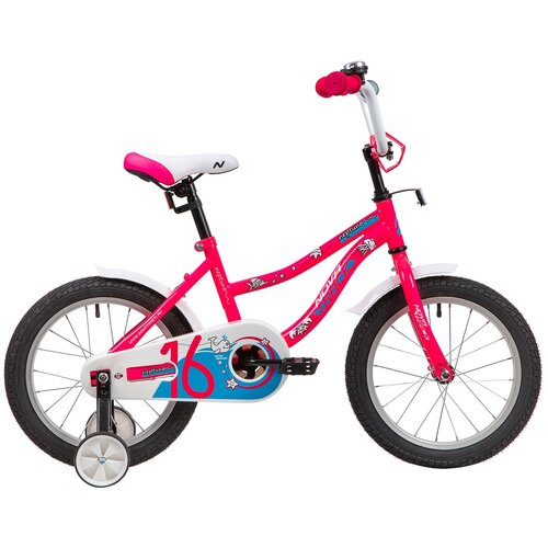 Велосипед NOVATRACK 16 NEPTUNE розовый тормоз нож крылья корот полная защцепи 688000₽