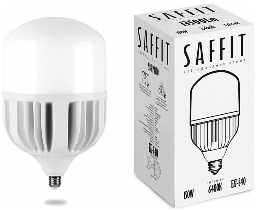 Saffit Лампа светодиодная, 150W 230V Е27-E40 6400K T160, SBHP1150 55144 .