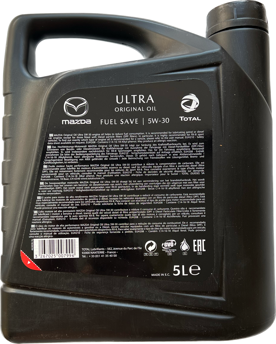 Синтетическое моторное масло Mazda Original Oil Ultra 5W-30, 5 л, 1 шт.