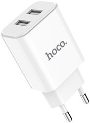 Сетевое зарядное устройство HOCO C62A Victoria 2xUSB, 2.1A, 10W, белый