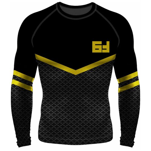 Рашгард 6F, размер 46, желтый, черный