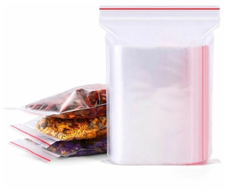 Пакеты упаковочные с замком Zip Lock (100 шт.) 15*22 - фотография № 3