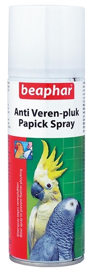 Anti Veren-pluk Papick Spray (Beaphar) спрей против выдергивания перьев у птиц, 200 мл - фотография № 1