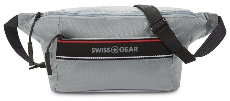 Сумка на пояс SWISSGEAR, светло-серая, полиэстер с плетением рип-стоп 3991404521