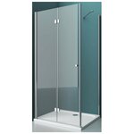 Душевой уголок BelBagno Albano 70х80 ALBANO-ASH-1-70/80-C-Cr профиль Хром стекло прозрачное - изображение