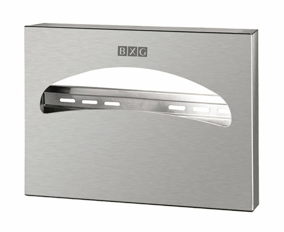 Диспенсер для покрытий на унитаз 1 2 сложения  металл  хром матовый  BXG CDA 9009