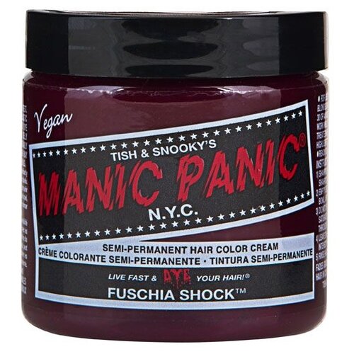 Manic Panic Краситель прямого действия High Voltage, fuschia shock, 118 мл, 155 г manic panic усиленная зеленая краска для волос green envy