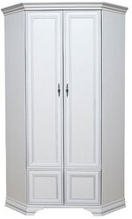 Шкаф для спальни Black Red White Кентаки SZFN2D, (ШхГхВ): 97.5х97.5х216.5 см, белый