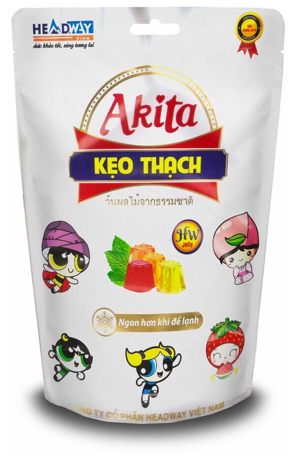 Фруктовое желе Akita 4 вкуса, 350 г, Вьетнам