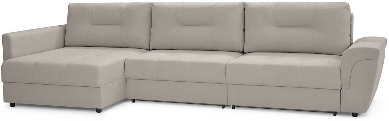 Угловой диван-кровать Hoff Кембридж, левый угол, цвет светло-коричневый
