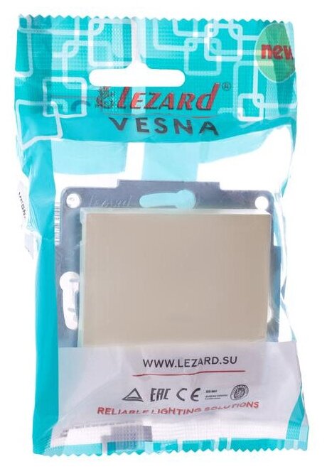 Выключатель 1-кл. СП Vesna с индикацией механизм крем. 742-0388-111 LEZARD - фотография № 9