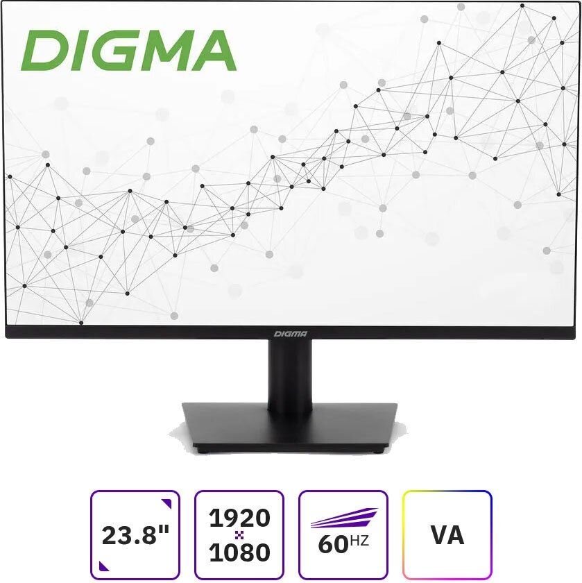 Монитор 23.8" Digma DM-MONB2406 VA, 1920x1080, черный