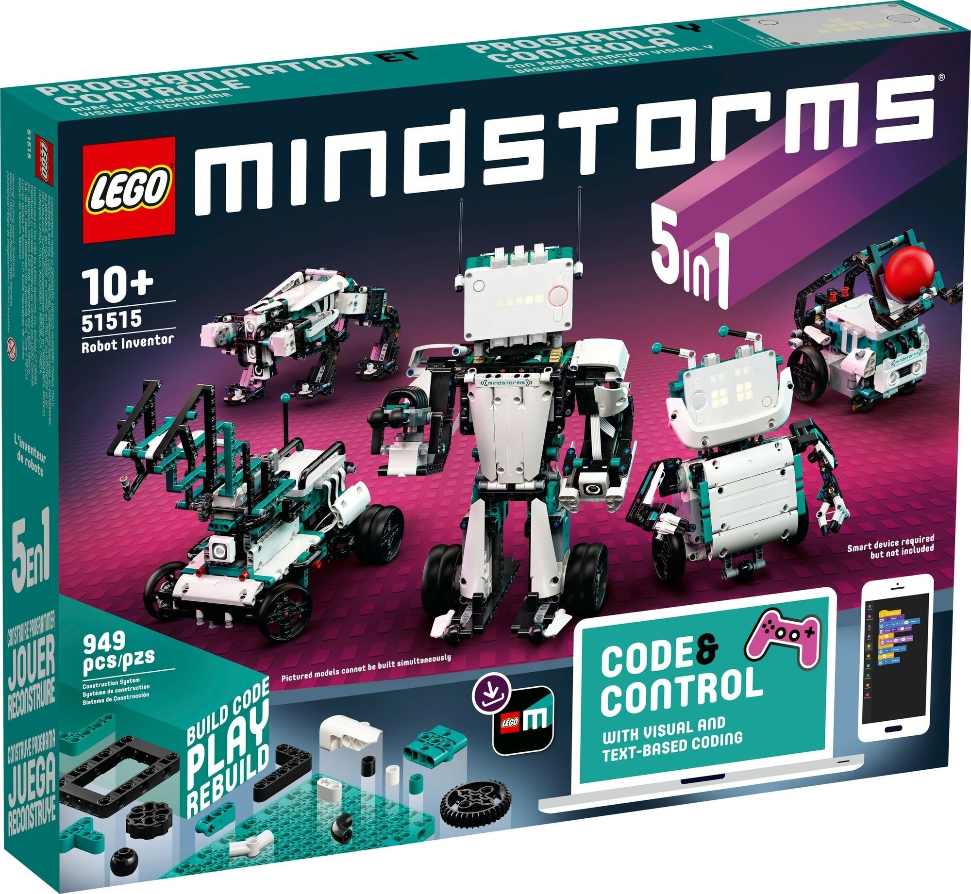 Конструктор LEGO MINDSTORMS EV3 51515 Робот-изобретатель, 949 дет.