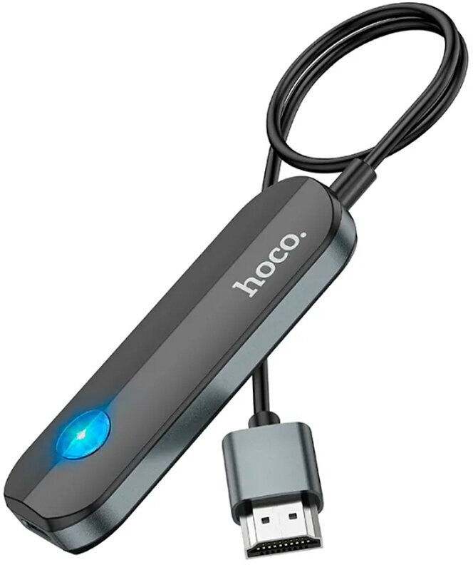 Беспроводной адаптер для экрана Hoco UA23, HDMI to Type-C для MacOS/iOS, HDMI 4K@30Hz Audio to TV, Черный+Серый