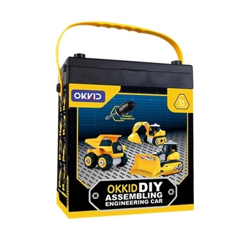 Конструктор OKKID DIY Assembling Engineering Car 1049 okkid diy assembling fire engine 1070 пожарная машина 48 дет
