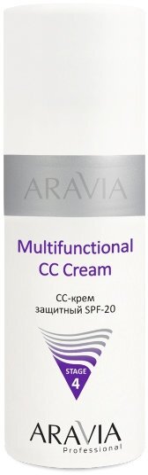 Aravia professional Multifunctional CC Крем защитный, SPF 20, 150 мл (Aravia professional, ) - фото №16