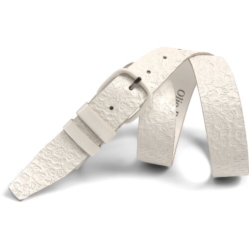 фото Ремень olio rosti, натуральная кожа, для женщин, длина 115 см., белый