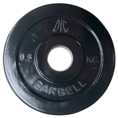 фото Диск обрезиненный dfc, чёрный, резин.втулка, 26мм, 0,5кг wp021-26-0,5