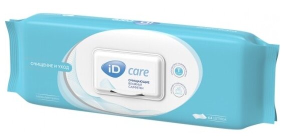 Влажные салфетки ID Care очищающие, 64 шт