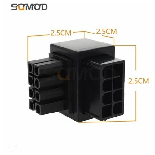 ATX адаптер 8pin угол 90 градусов черный 794₽