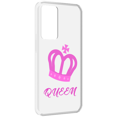Чехол MyPads корона-королевы-розовый для OPPO Reno 8 Lite задняя-панель-накладка-бампер
