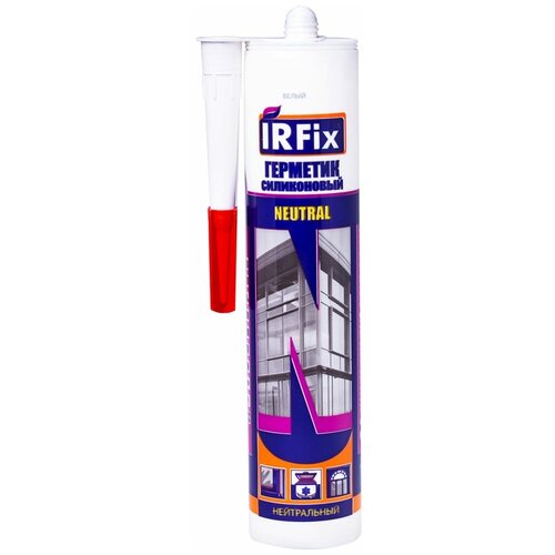 Герметик IRFix нейтральный 310 мл. белый 1 шт. 360 гр герметик irfix силиконовый универсальный черный 310 мл