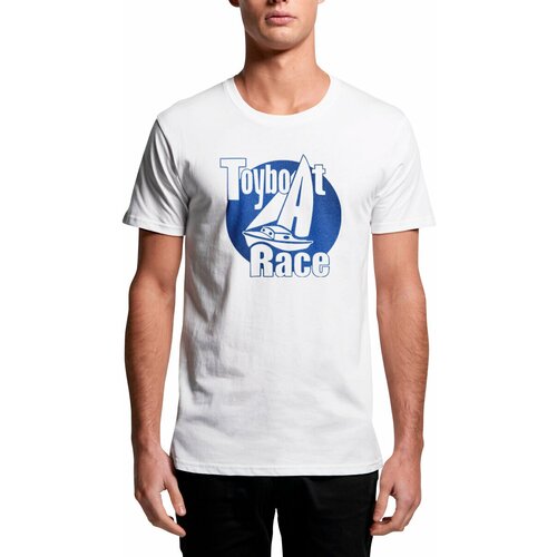 фото Футболка sailmerch, хлопок, принт печать, размер xxl, белый