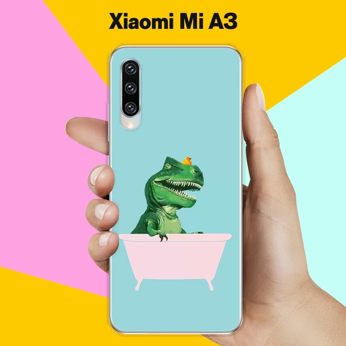 Силиконовый чехол на Xiaomi Mi A3 Динозавр и утка / для Сяоми Ми А3