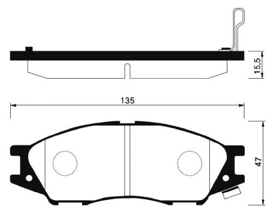 Дисковые тормозные колодки передние SANGSIN BRAKE SP1156 (4 шт.)