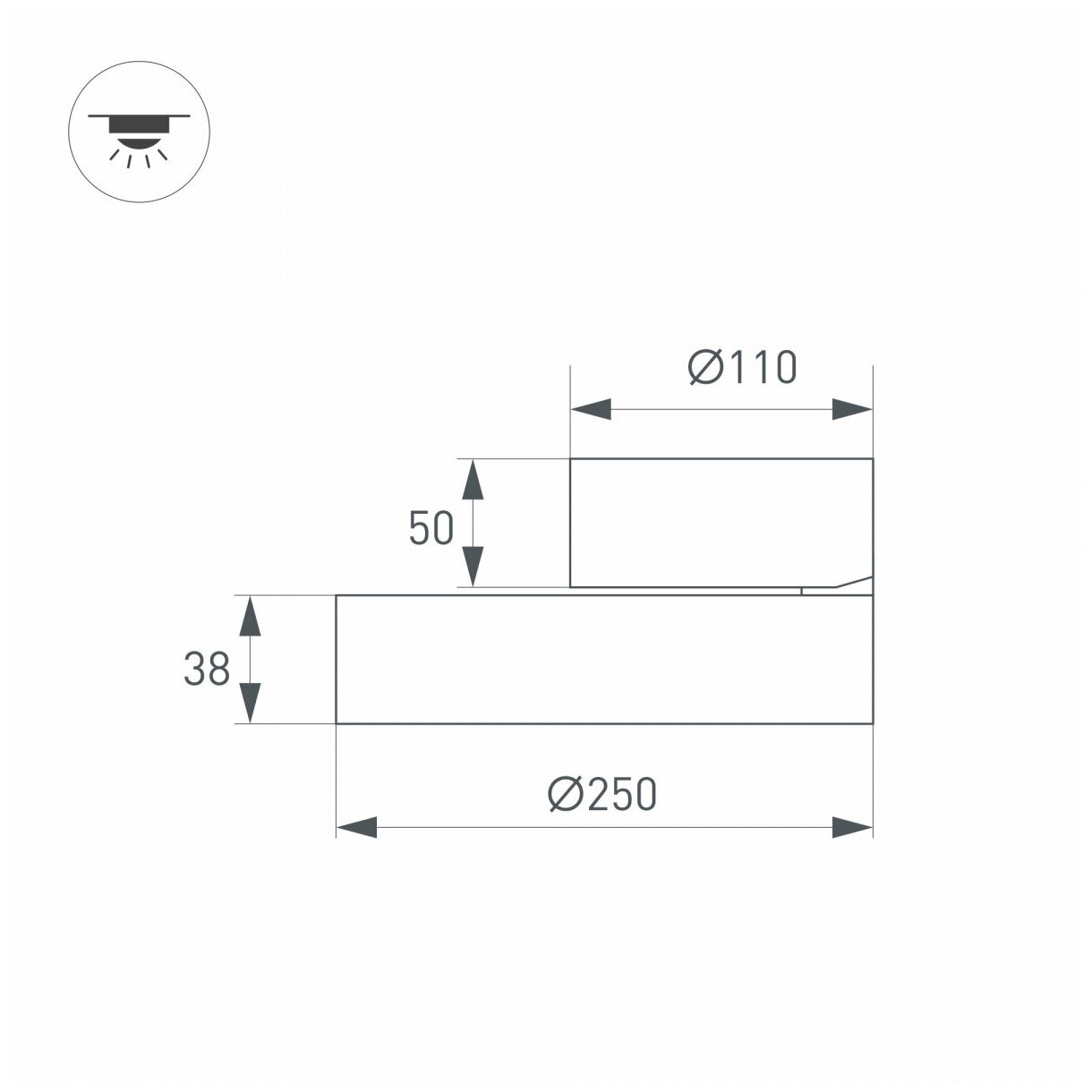 Потолочный светодиодный светильник ARLIGHT SP-Rondo-Flap-R250-30W Day4000 028168 - фотография № 4