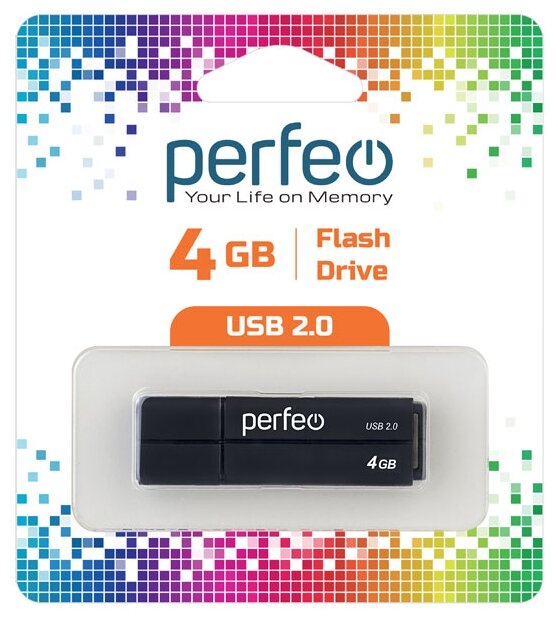 USB-флеш накопитель 4GB Perfeo C01G2 Black (PF-C01G2B004)