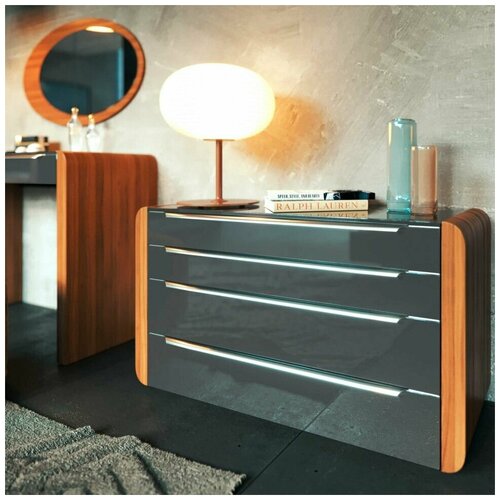 Комод для одежды Bella орех, 4 ящ, 110.9х43.6х62.7 см, PARRA