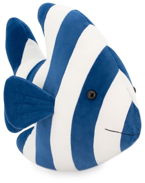 Игрушка-подушка Orange Toys Рыба полосатая, 38 см, синий/белый
