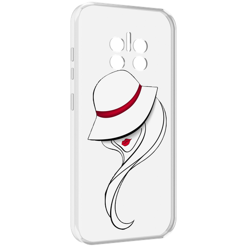 Чехол MyPads Лого женский для Doogee V11 задняя-панель-накладка-бампер чехол mypads зрачок сердце женский для doogee v11 задняя панель накладка бампер
