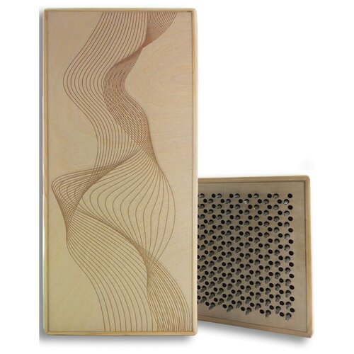 фото Доска садху с динамическими гвоздями, абстракция - 287 шаг 10мм светлая goodwood