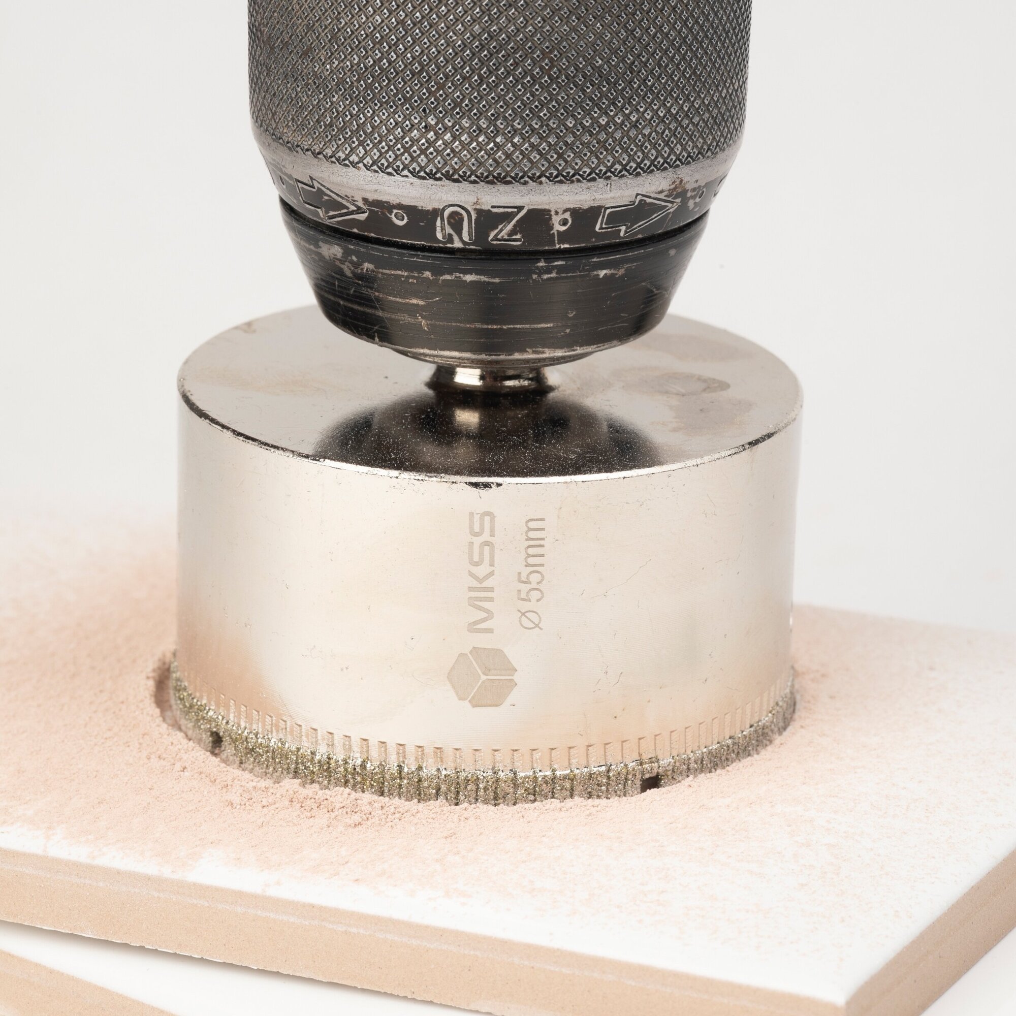 Алмазная коронка MKSS 55 мм по керамике и кафелю с центрирующим сверлом - фотография № 4