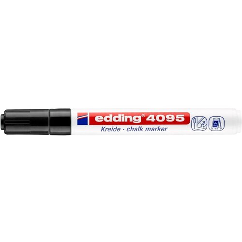 Edding Маркер меловой Edding E-4095/1 chalk marker чёрный рус/бл.