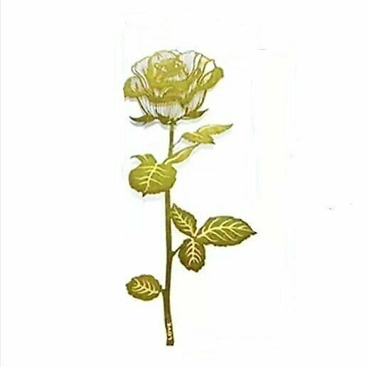 Подарочная металлическая закладка "золотая роза"