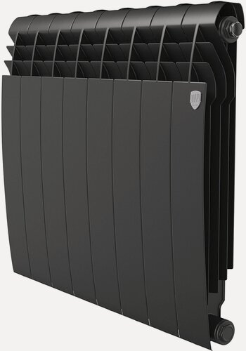 Изображение товара Радиатор биметаллический Royal Thermo BiLiner 500 /Noir Sable - 8 секц, боковое подключение
