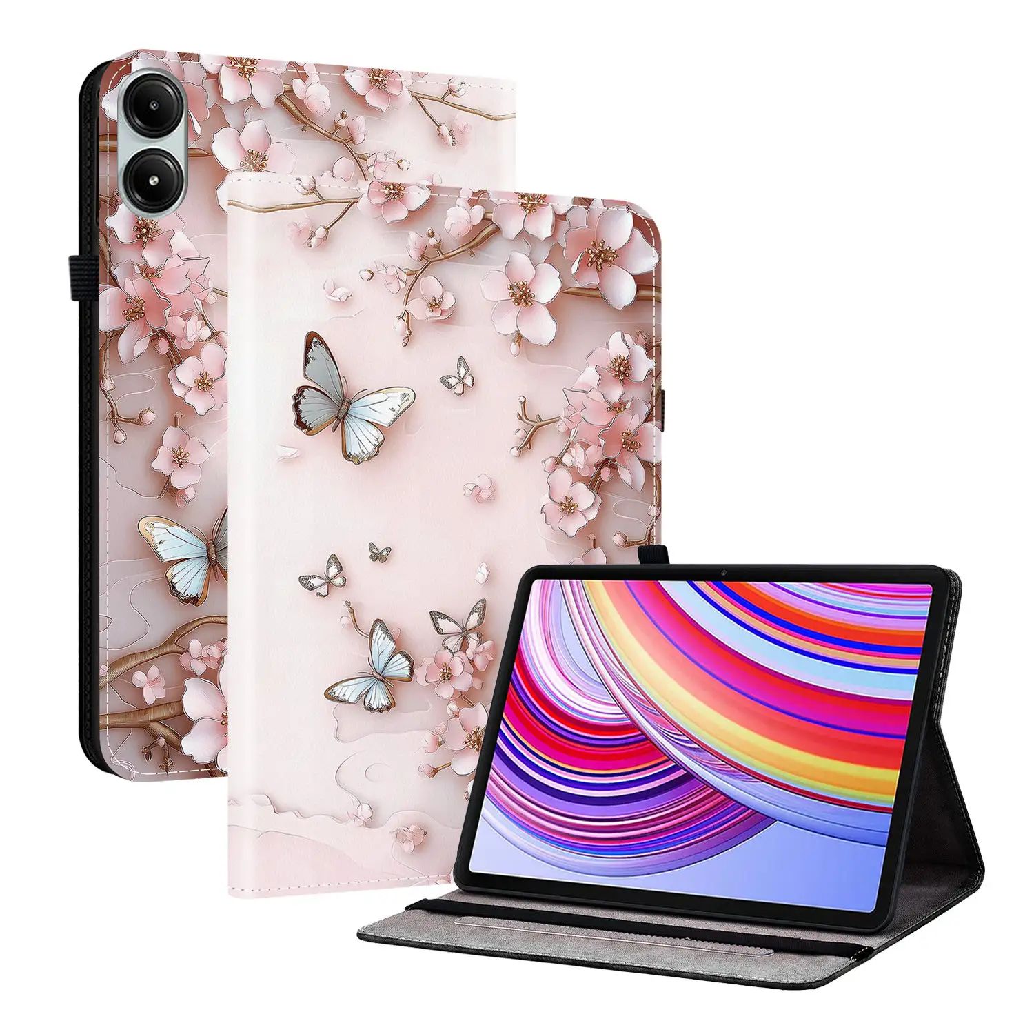 Чехол для Xiaomi Redmi Pad 2 Pro 12.1" / Poco Pad M1 / Redmi Pad Pro 2024, Poco Pad 2024 12.1", флип-чехол из искусственной кожи Для планшета, чехол со встроенной подставкой и держателем для карт