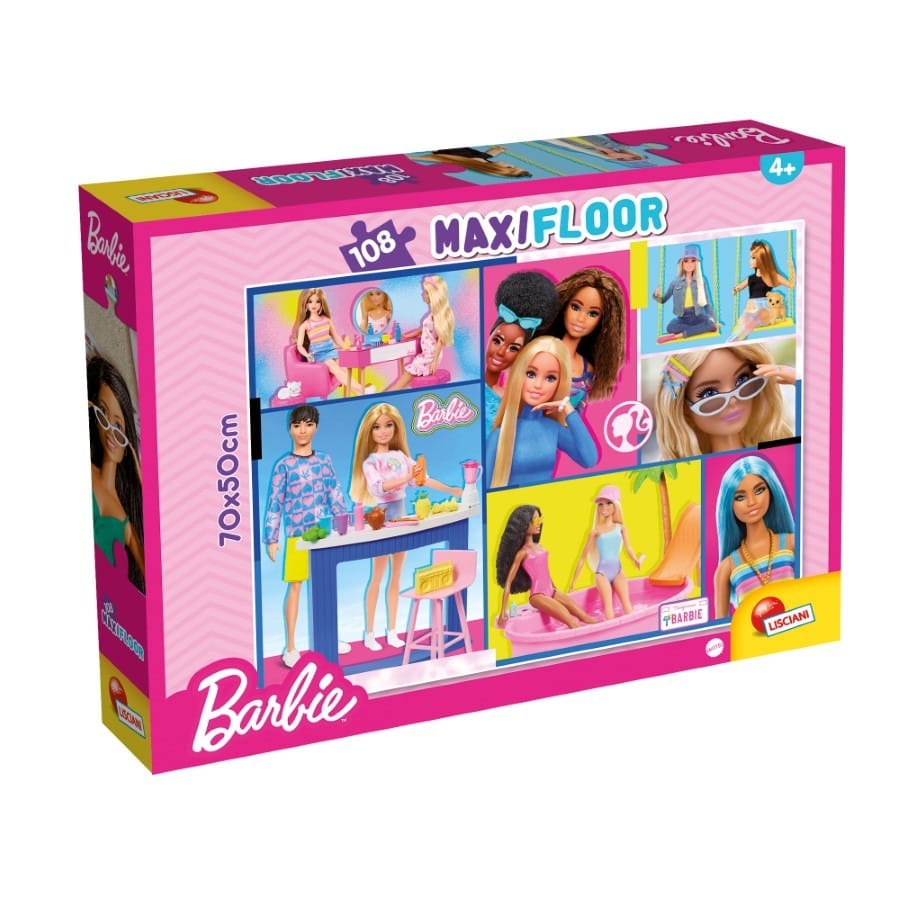 Пазл Lisciani Barbie Maxifloor, 108 элементов, 70x50 см