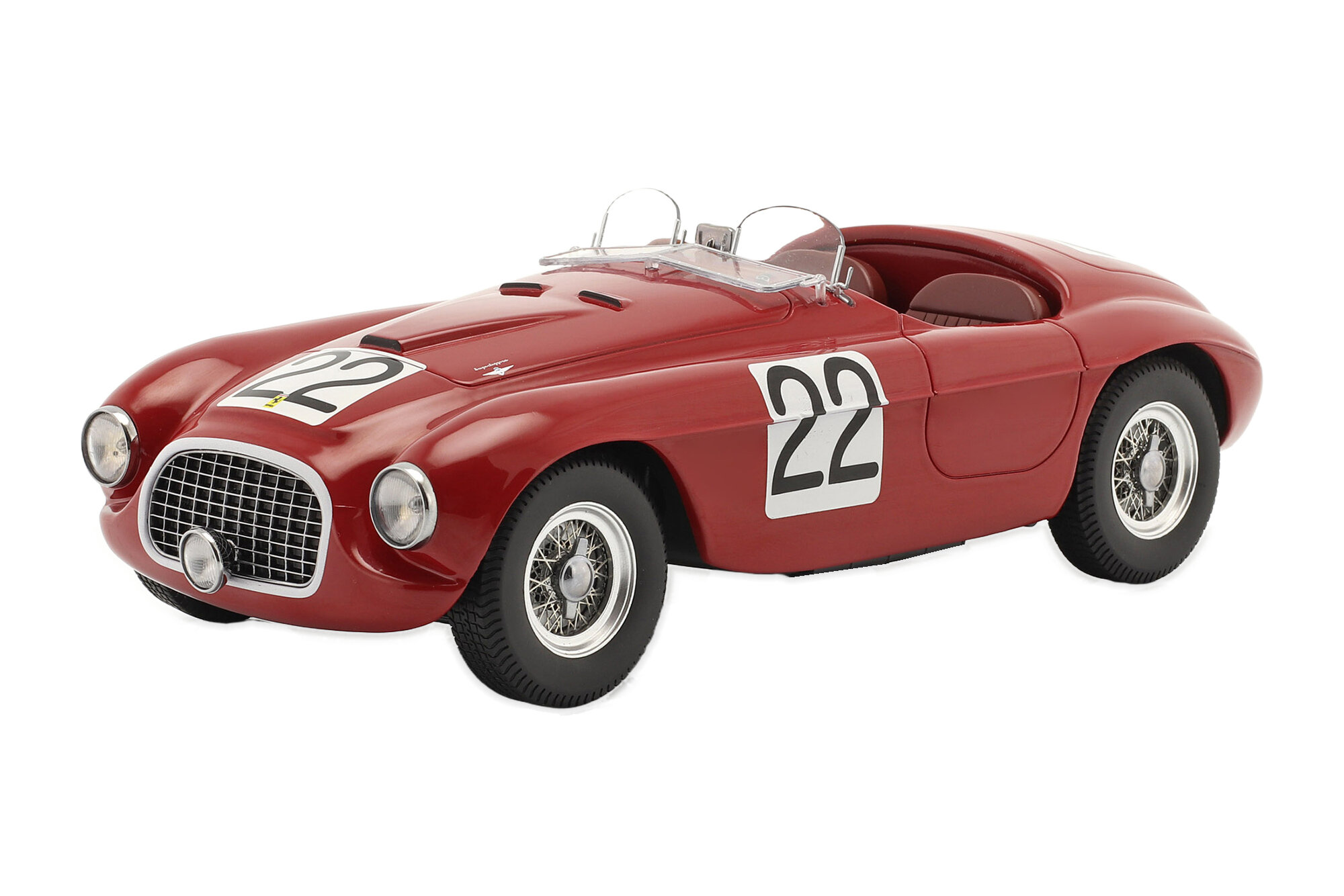 Модель коллекционная KK-SCALE Ferrari 166 mm barchetta победитель 24H le mans 1949 chinetti/seldson
