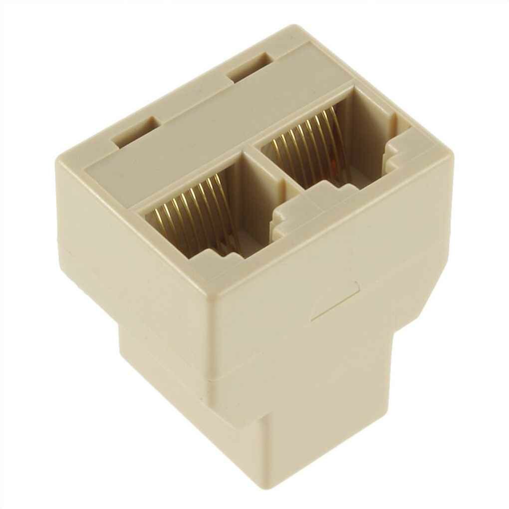Разветвитель RJ-45 LAN Ethernet с 1 на 2 гнездами.