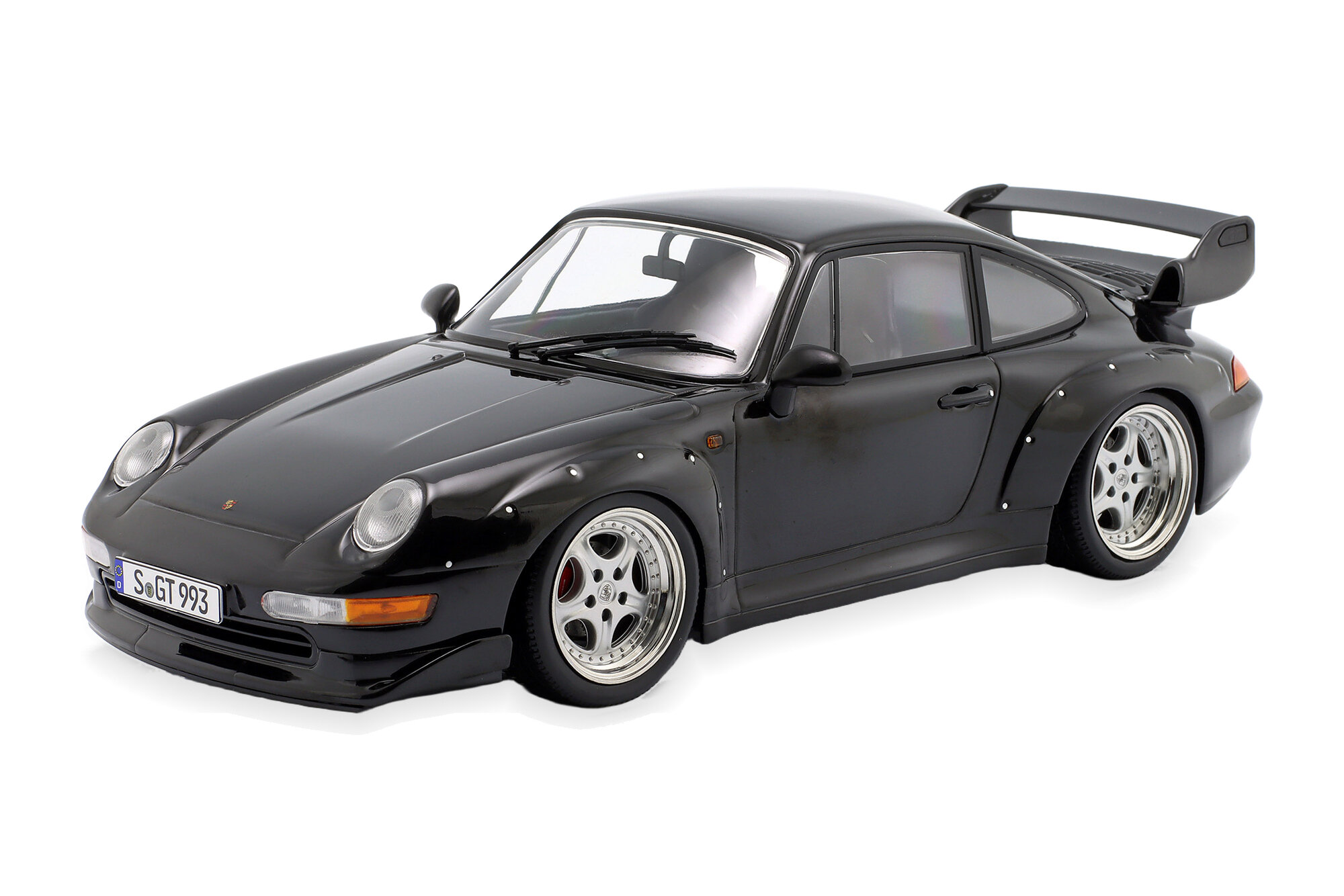 KK-SCALE Porsche 911 (993) GT2 with speedline rims 1996 black / порше 911 993 ГТ2 спидлине диски черный