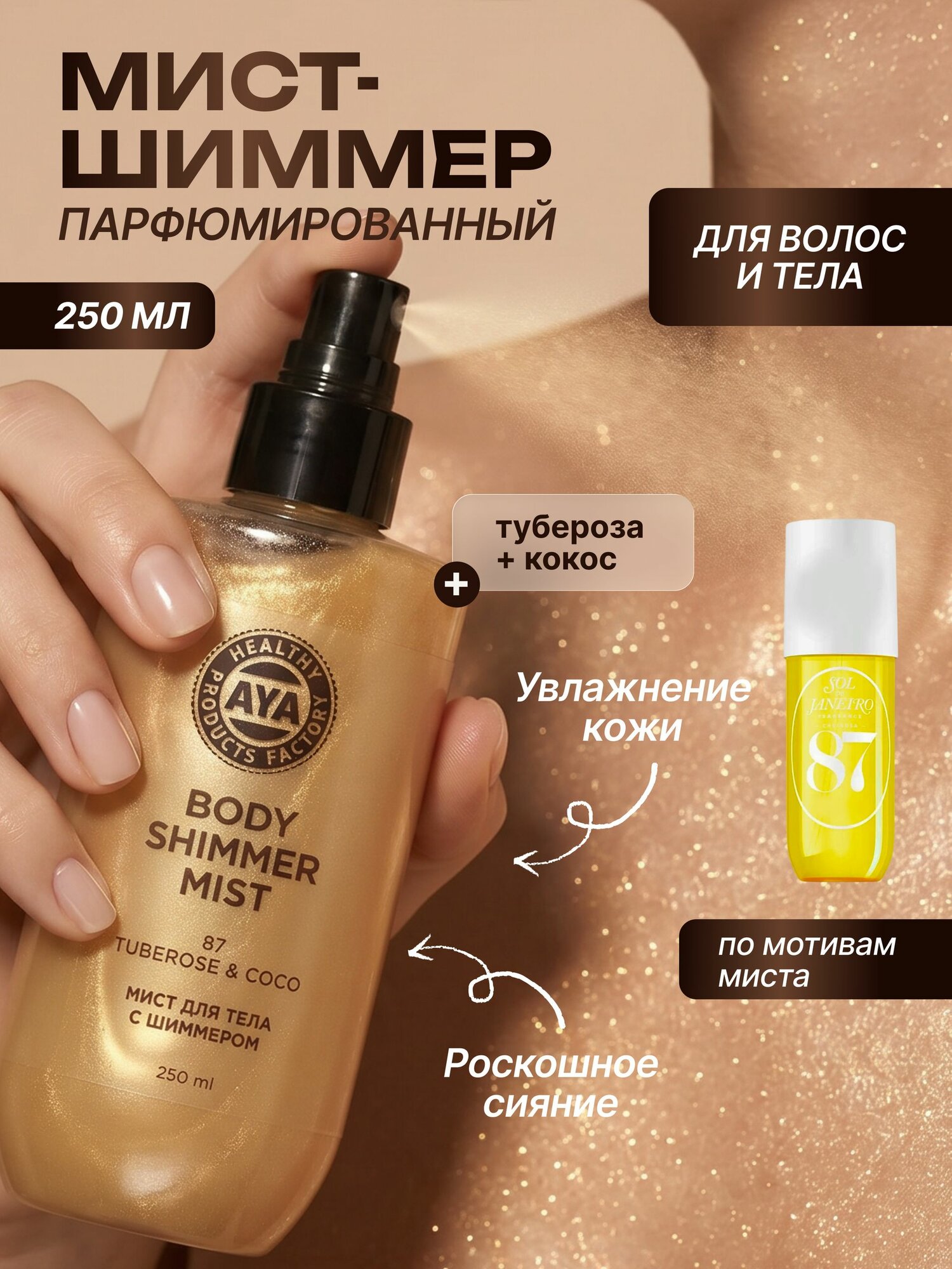 Мист для тела парфюмированный с шиммером