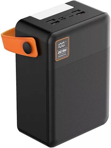 Портативная зарядная станция Hoco J175A Star+Light Power, 120000 mAh, SCP22.5W+PD20W, 1C+4U, 2000 циклов зарядки, Черный