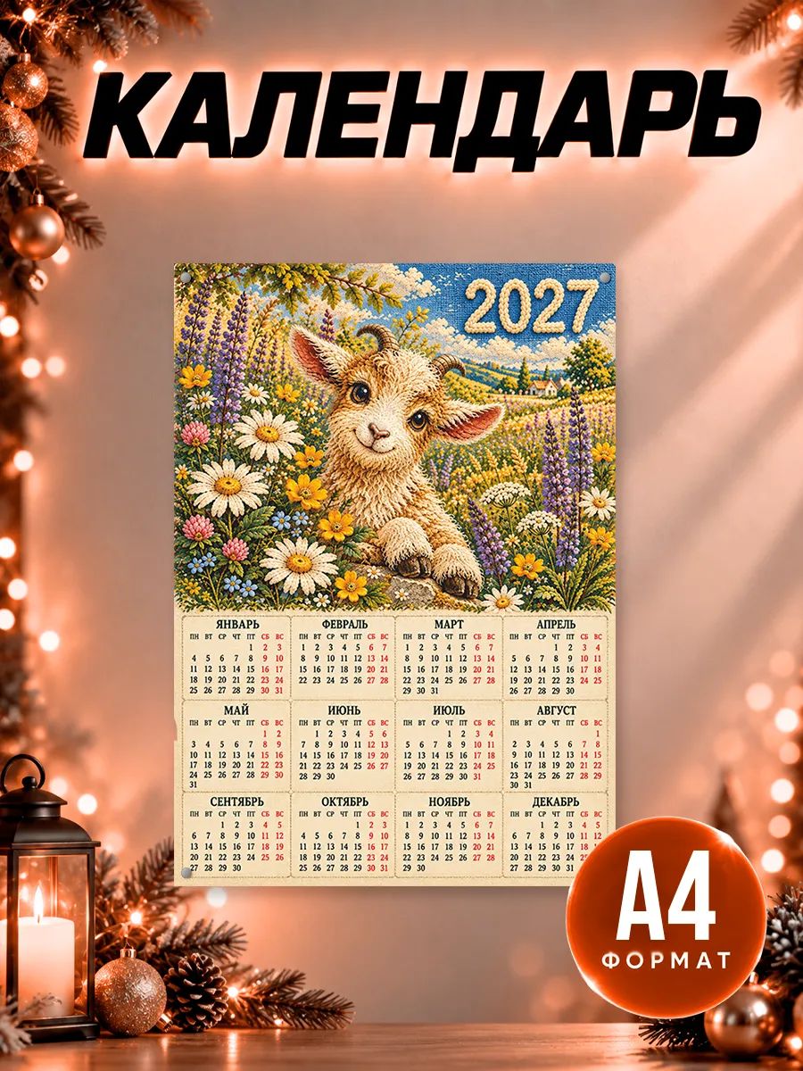 Календарь 2027 настенный Год козы