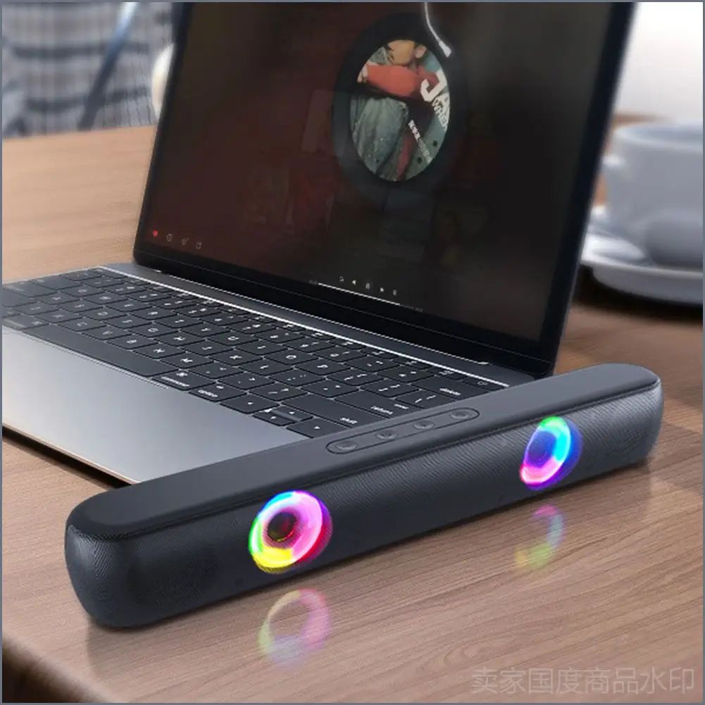 Портативная Bluetooth-колонка с RGB, TF, USB, FM и HiFi-стерео для ТВ, телефона, ПК, игр